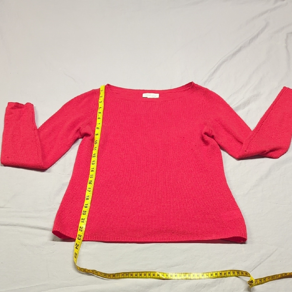 Adrienne Vittadini Red Cashmere Crew Neck Sweater